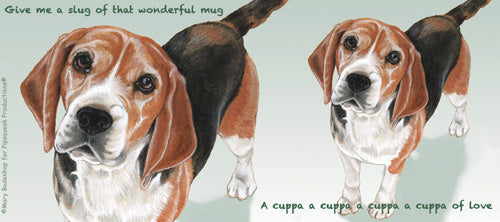 Beagle Ceramic Coffee Mug Tea Cup 15 oz - Pipsqueakproductions