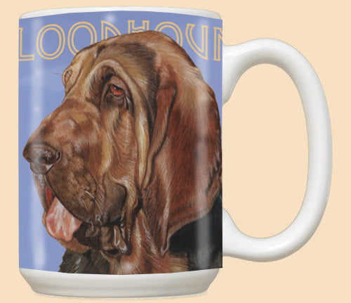 Bloodhound Ceramic Coffee Mug Tea Cup 15 oz - Pipsqueakproductions