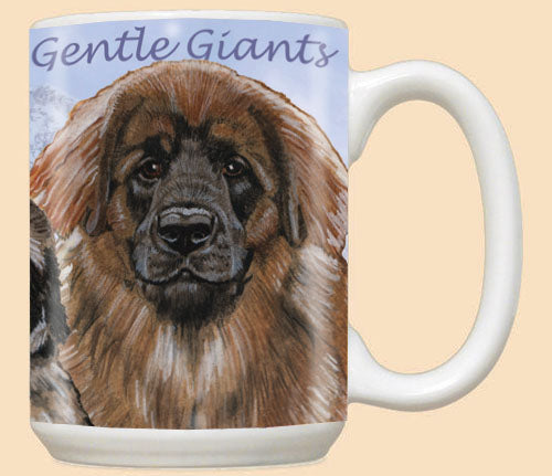 Leonberger Ceramic Coffee Mug Tea Cup 15 oz - Pipsqueakproductions