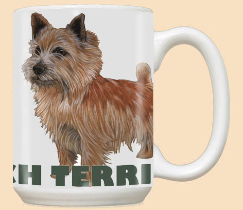 Norwich Terrier Ceramic Coffee Mug Tea Cup 15 oz - Pipsqueakproductions