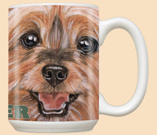 Silky Terrier Ceramic Coffee Mug Tea Cup 15 oz - Pipsqueakproductions