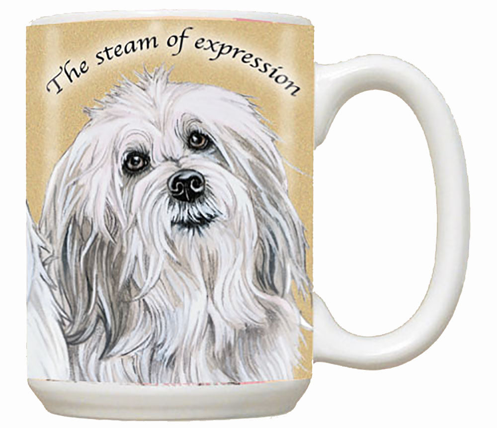 Coton de Tulear Ceramic Coffee Mug Tea Cup 15 oz - Pipsqueakproductions
