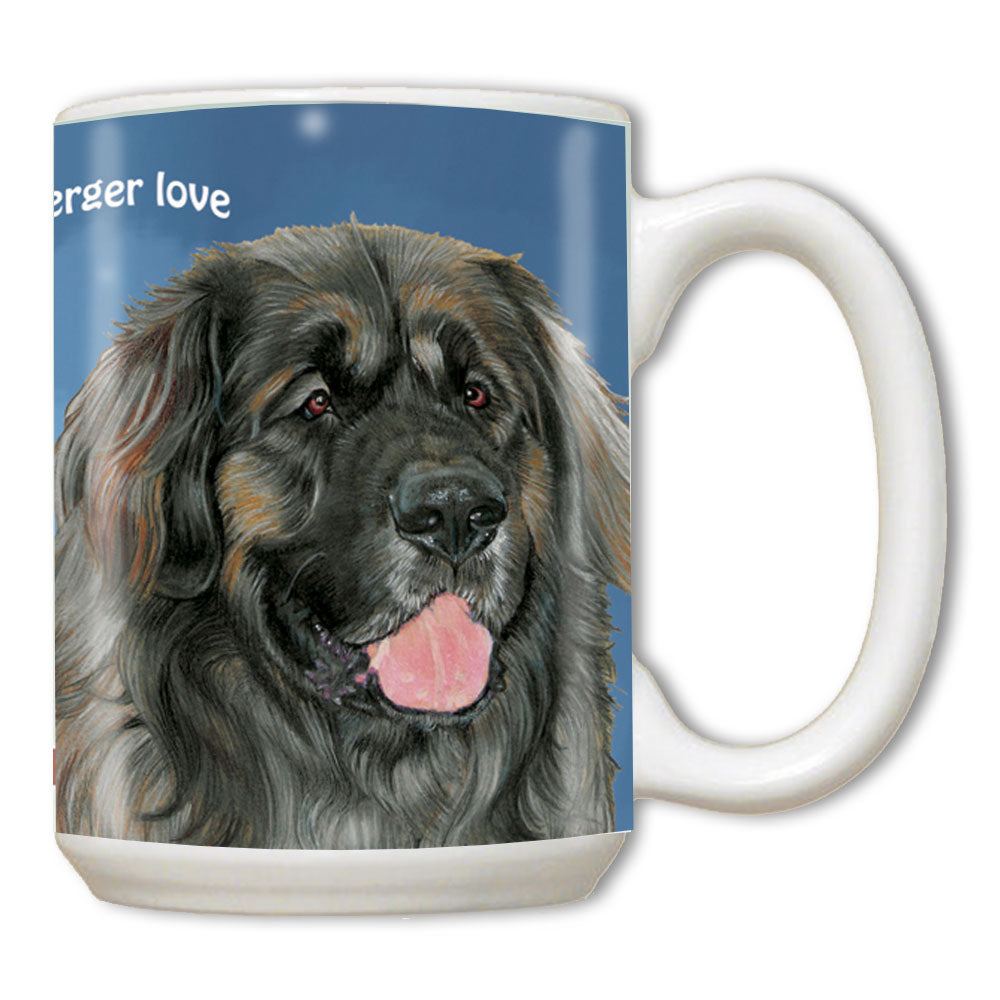 Leonberger Ceramic Coffee Mug Tea Cup 15 oz - Pipsqueakproductions