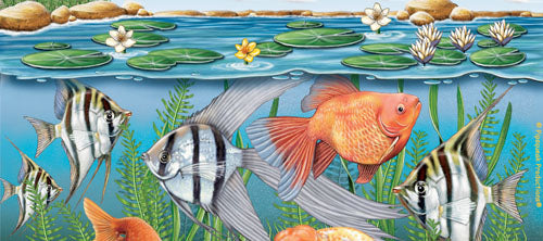 Goldfish and Angelfish Ceramic Coffee Mug Tea Cup 15 oz - Pipsqueakproductions