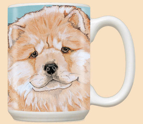 Chow Chow Ceramic Coffee Mug Tea Cup 15 oz - Pipsqueakproductions