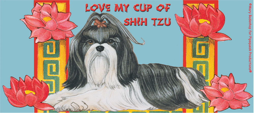 Shih Tzu Ceramic Coffee Mug Tea Cup 15 oz - Pipsqueakproductions