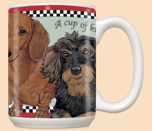 Dachshund Ceramic Coffee Mug Tea Cup 15 oz - Pipsqueakproductions