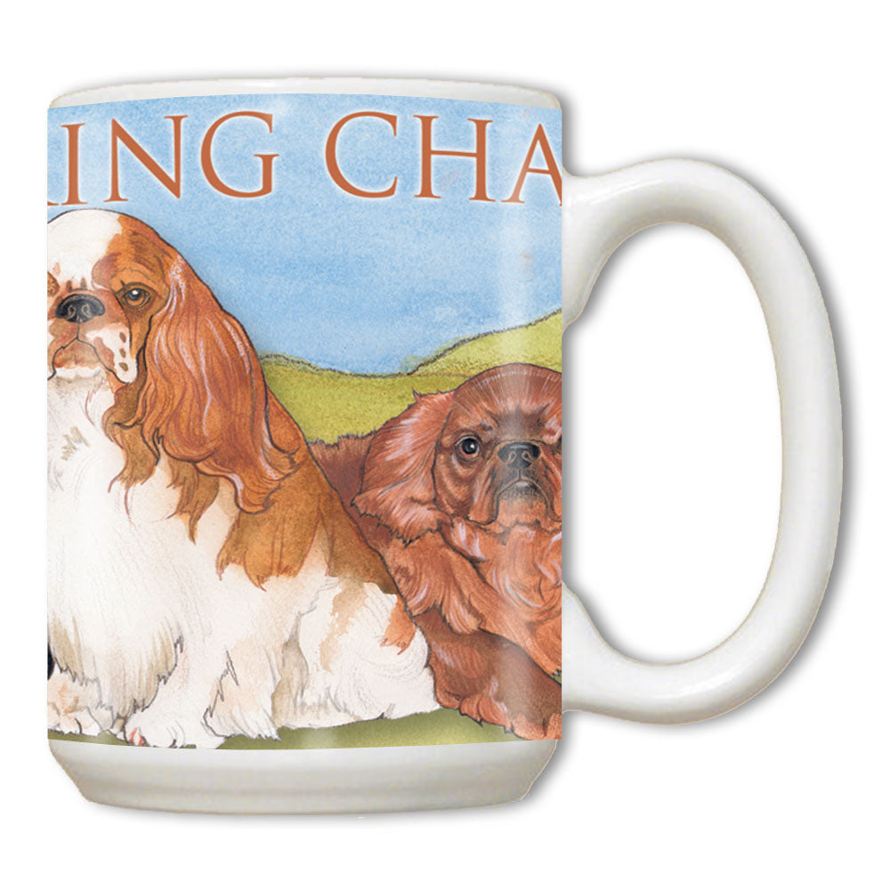 English Toy Spaniel Ceramic Coffee Mug Tea Cup 15 oz - Pipsqueakproductions