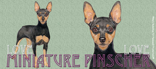 Miniature Pinscher Min Pin Dog Ceramic Coffee Mug Tea Cup 15 oz - Pipsqueakproductions