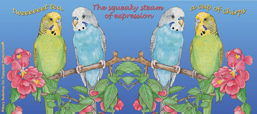 Parakeet Bird Budgie Ceramic Coffee Mug Tea Cup 15 oz - Pipsqueakproductions