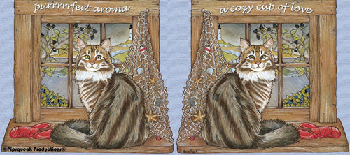 Maine Coon Cat Ceramic Coffee Mug Tea Cup 15 oz - Pipsqueakproductions