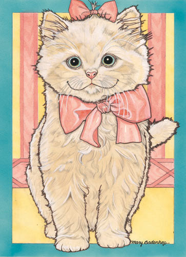 Persian Cat Birthday Card 5 x 7 with Envelope - Pipsqueakproductions