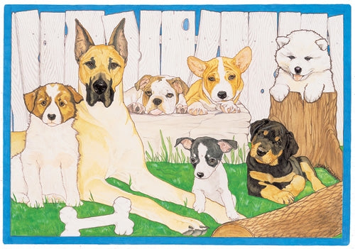 Dog Group Blank Note Card - Pipsqueakproductions