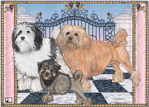 Lowchen Birthday Card 5 x 7 with Envelope - Pipsqueakproductions