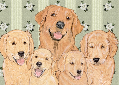 Golden Retriever Blank Note Card - Pipsqueakproductions