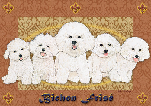 Bichon Frise Birthday Card 5 x 7 with Envelope - Pipsqueakproductions