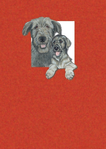 Irish Wolfhound Blank Note Card - Pipsqueakproductions