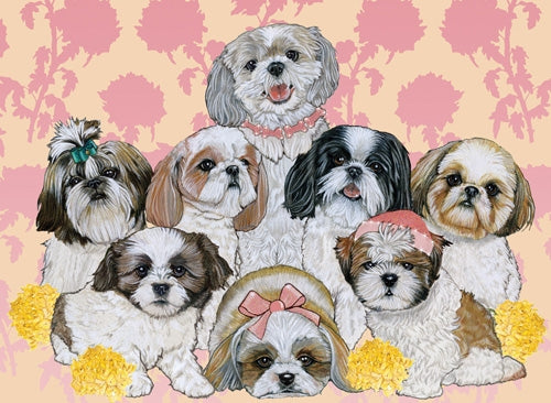 Shih Tzu Blank Note Card - Pipsqueakproductions