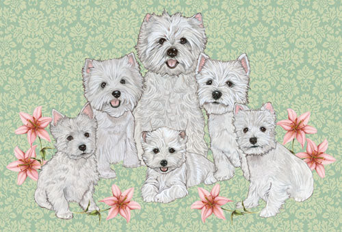 West Highland Terrier Westie Birthday Card 5 x 7 with Envelope - Pipsqueakproductions