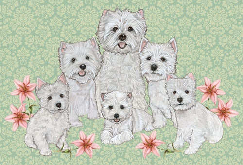West Highland Terrier Blank Note Card - Pipsqueakproductions