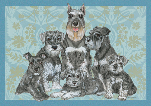 Schnauzer Birthday Card 5 x 7 with Envelope - Pipsqueakproductions