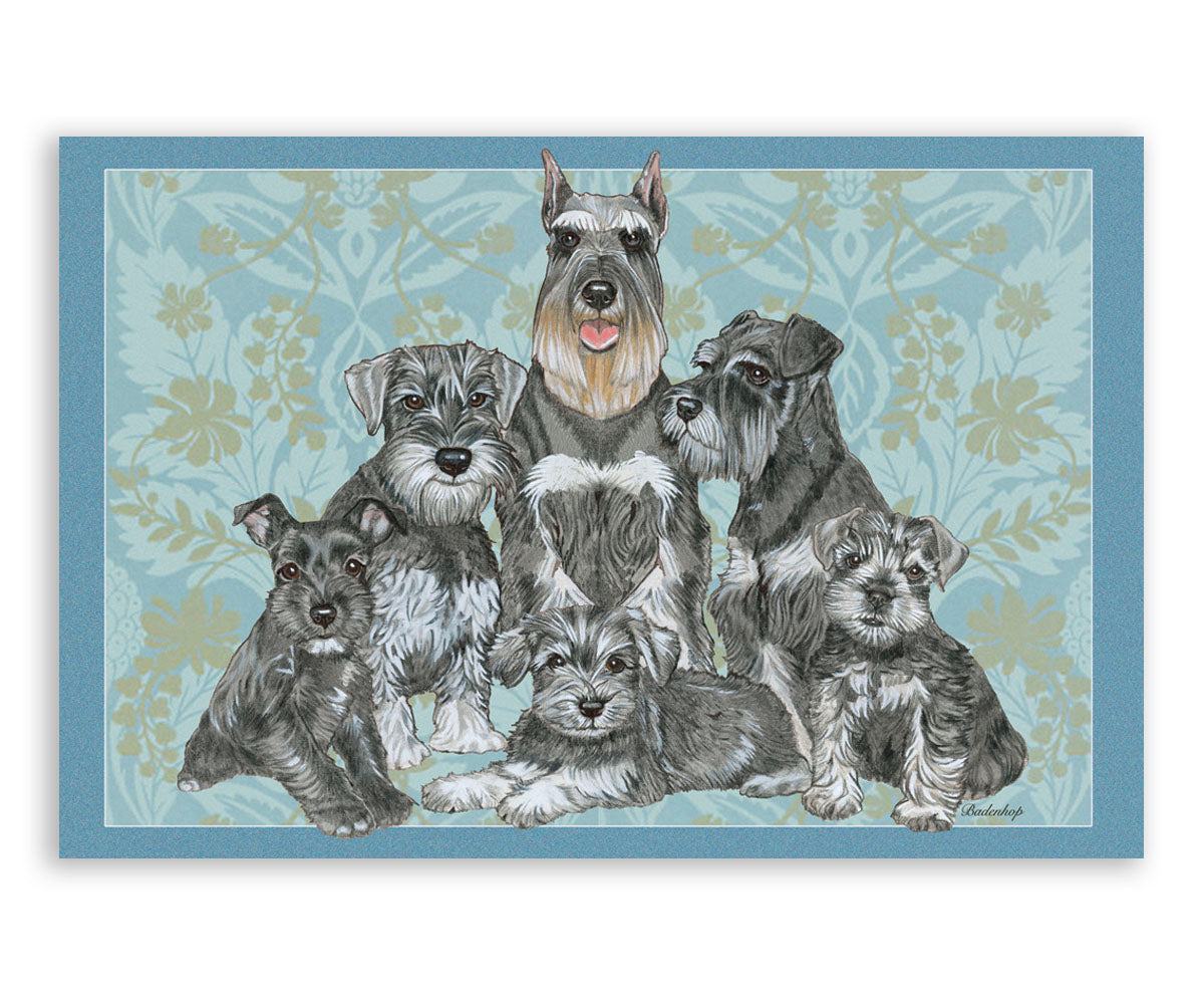 Schnauzer Art Blank Note Cards Set of 10 Cards with Envelopes - Pipsqueakproductions
