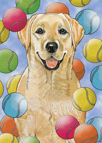 Labrador Retriever Yellow Lab Birthday Card 5 x 7 with Envelope - Pipsqueakproductions