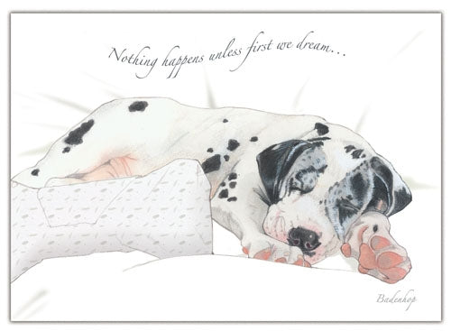 Great Dane Pup Blank Note Card - Pipsqueakproductions