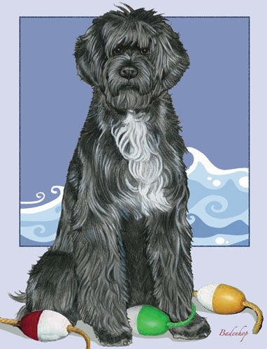 Portuguese Water Dog Blank Note Card - Pipsqueakproductions