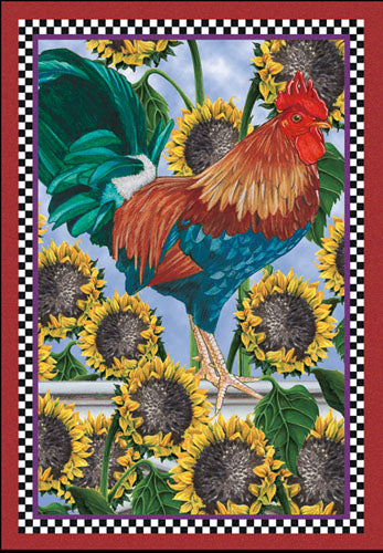 Rooster Birthday Card 5 x 7 with Envelope - Pipsqueakproductions