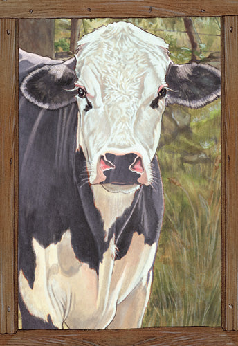 Cow Black and White Holstein Cow Birthday Card 5 x 7 with Envelope - Pipsqueakproductions