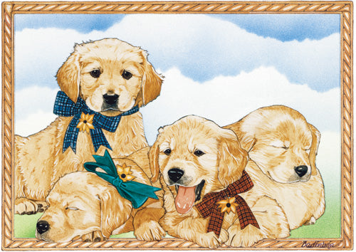 Golden Retriever Birthday Card 5 x 7 with Envelope - Pipsqueakproductions