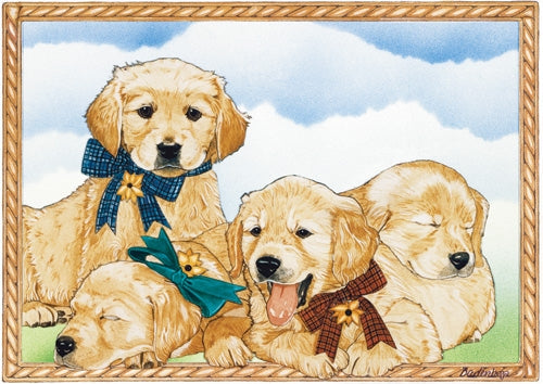 Golden Retriever Blank Note Card - Pipsqueakproductions