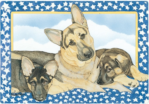 German Shepherd Blank Note Card - Pipsqueakproductions