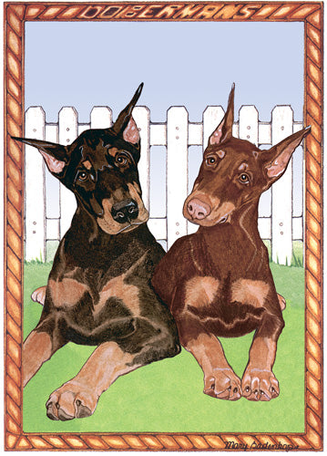 Doberman Birthday Card 5 x 7 with Envelope - Pipsqueakproductions