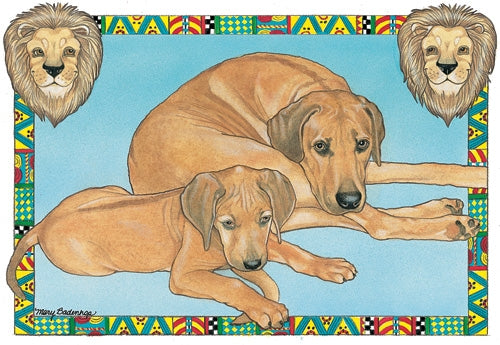 Rhodesian Ridgeback Blank Note Card - Pipsqueakproductions