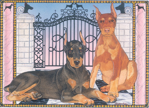 Doberman Birthday Card 5 x 7 with Envelope - Pipsqueakproductions