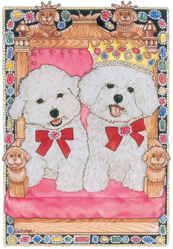 Bichon Frise Blank Note Card - Pipsqueakproductions