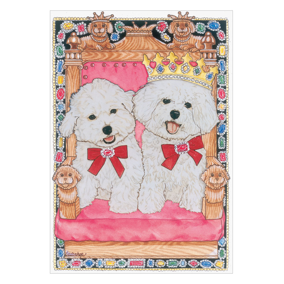 Bichon Frise Art Blank Note Cards Set of 10 cards with envelopes
