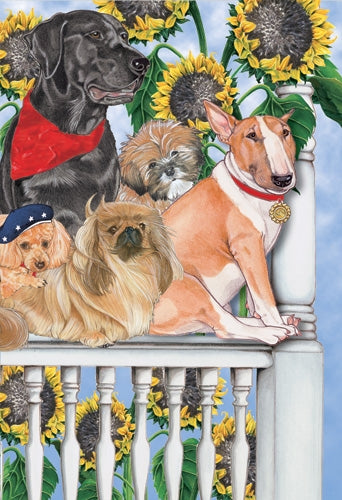 Dog Group Blank Note Card - Pipsqueakproductions