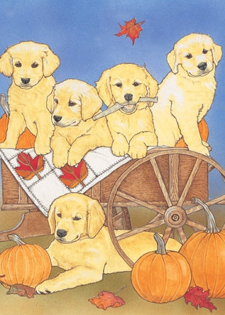 Golden Retriever Blank Note Card - Pipsqueakproductions