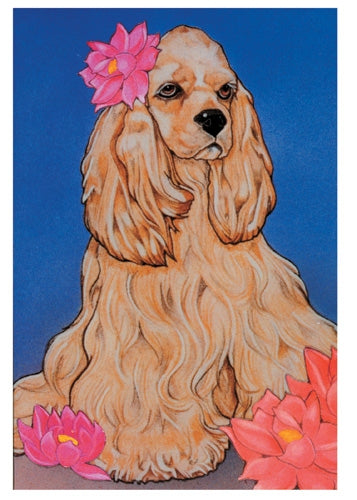 Cocker Spaniel Blank Note Card - Pipsqueakproductions