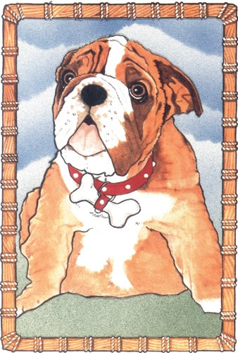Bulldog Blank Note Card - Pipsqueakproductions