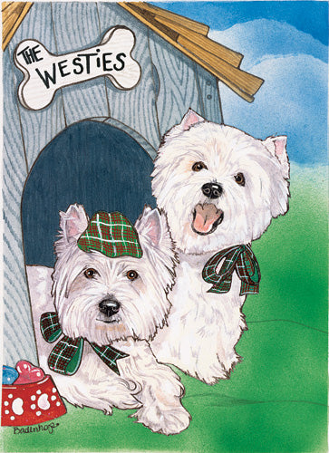 West Highland Terrier Westie Birthday Card 5 x 7 with Envelope - Pipsqueakproductions
