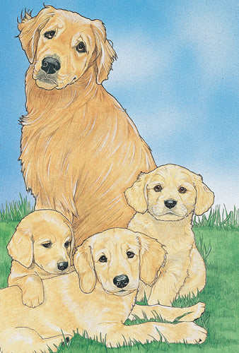 Golden Retriever Birthday Card 5 x 7 with Envelope - Pipsqueakproductions