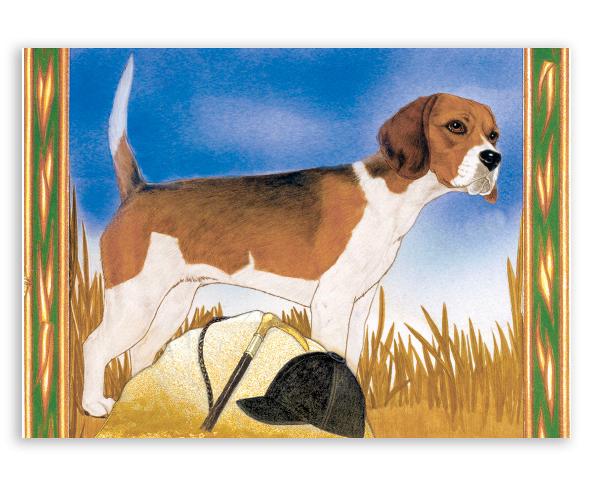 Beagle Art Blank Note Cards Set of 10 Cards with Envelopes