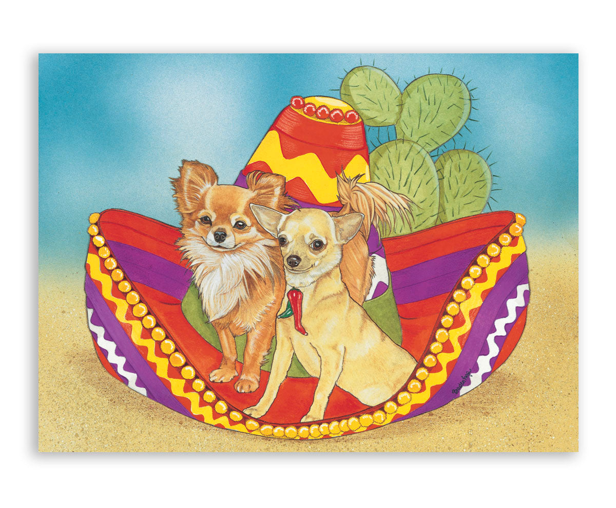 Chihuahua Art Blank Note Cards Set of 10 Cards with Envelopes - Pipsqueakproductions