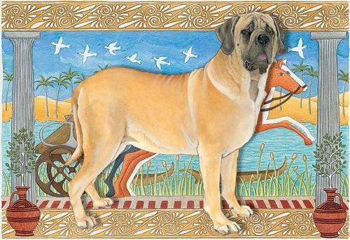 Mastiff Blank Note Card - Pipsqueakproductions