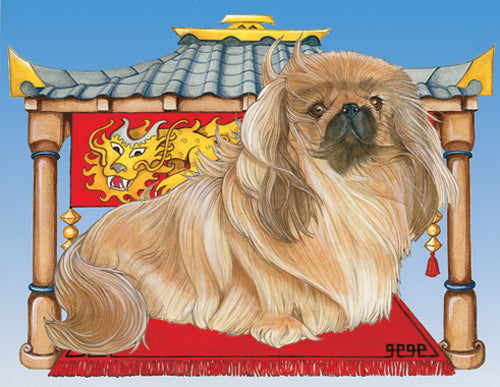 Pekingese Birthday Card 5 x 7 with Envelope - Pipsqueakproductions