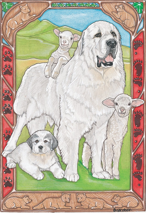 Great Pyrenees Blank Note Card - Pipsqueakproductions